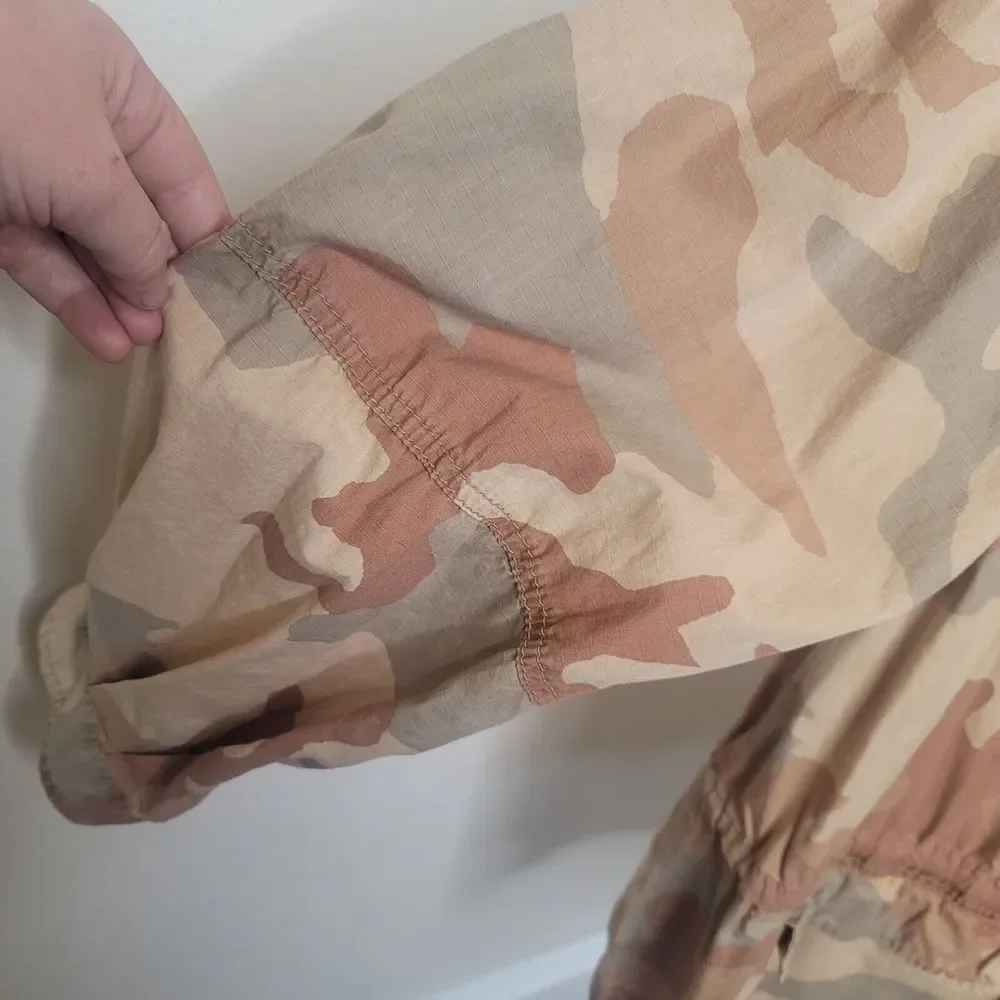 Free People Lead The Way Oversized Camo Jacket Size Medium M Neutral Multicolor - Picture 8 of 16